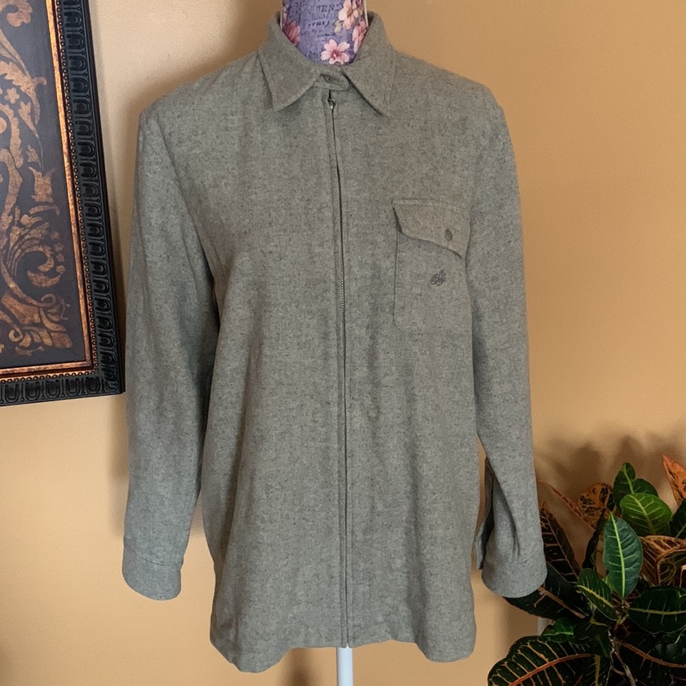 Ralph Lauren Grey Tweed Jacket Top